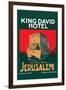 King David Hotel Luggage Label-null-Framed Art Print