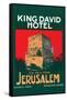 King David Hotel Luggage Label-null-Framed Stretched Canvas