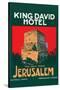 King David Hotel Luggage Label-null-Stretched Canvas