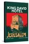 King David Hotel Luggage Label-null-Stretched Canvas