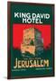 King David Hotel Luggage Label-null-Framed Art Print