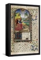 King David in Prayer (Book of Hour), 1450-1499-null-Framed Stretched Canvas