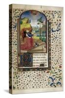 King David in Prayer (Book of Hour), 1450-1499-null-Stretched Canvas