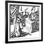 King David Making a Burnt Offering, 16th Century-null-Framed Giclee Print