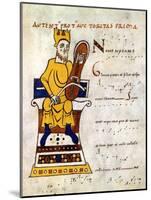 King David Playing a 'Lyre, 10th-11th Century-null-Mounted Giclee Print