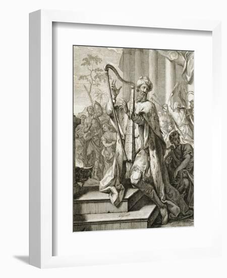 King David Playing the Lyre, 1724-Benedetto Marcello-Framed Giclee Print