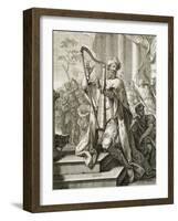 King David Playing the Lyre, 1724-Benedetto Marcello-Framed Giclee Print