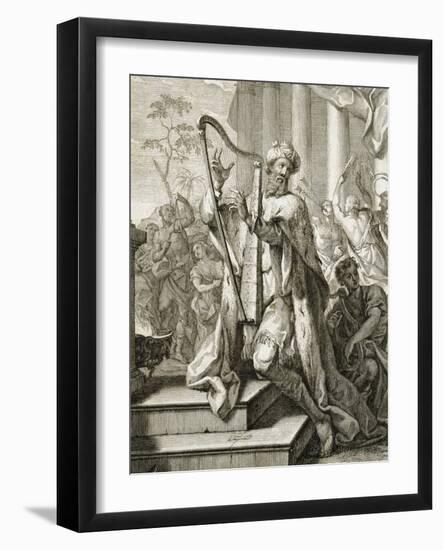 King David Playing the Lyre, 1724-Benedetto Marcello-Framed Giclee Print