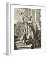 King David Playing the Lyre, 1724-Benedetto Marcello-Framed Giclee Print