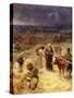 King David purchasing the threshing floor - Bible-William Brassey Hole-Stretched Canvas