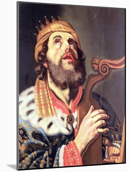 King David-Gerrit van Honthorst-Mounted Giclee Print