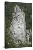 King Decabalus Rock Carving, Danube Gorge, Romania, Europe-Rolf Richardson-Stretched Canvas