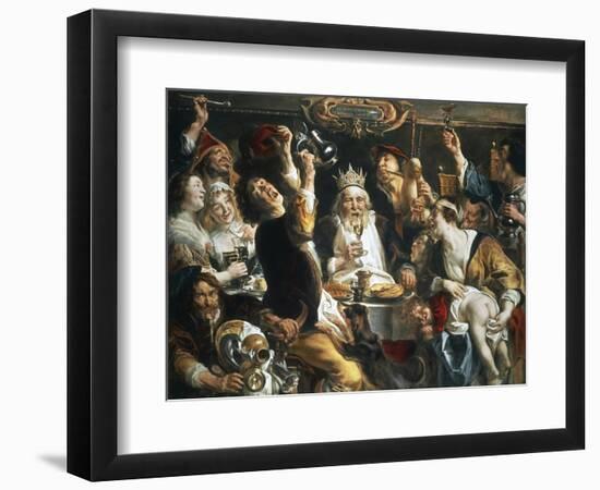 King Drinks, 1640-Jacob Jordaens-Framed Giclee Print