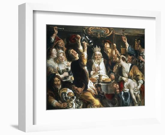 King Drinks, 1640-Jacob Jordaens-Framed Giclee Print