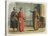 King Edward I Threatens the Lord Marshal-James William Edmund Doyle-Stretched Canvas