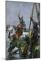 King Edward Iii of England Leading the English Army across the Somme in France-null-Mounted Giclee Print