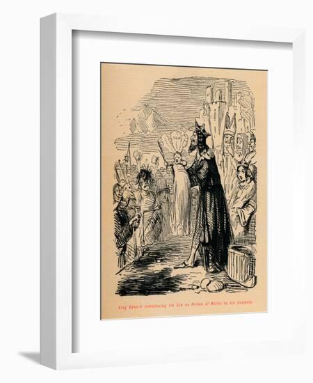 'King Edward introducing his Son as Prince of Wales to his Subjects', c1860, (c1860)-John Leech-Framed Giclee Print