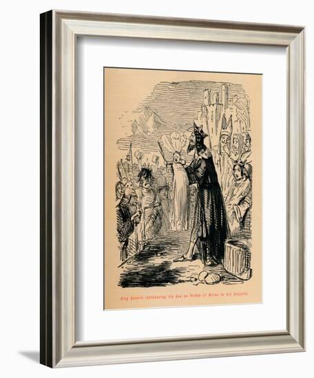 'King Edward introducing his Son as Prince of Wales to his Subjects', c1860, (c1860)-John Leech-Framed Giclee Print