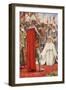 King Edward Looked Down into Queen Philippa's Pleading Eyes-Arthur C. Michael-Framed Giclee Print