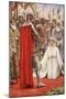 King Edward Looked Down into Queen Philippa's Pleading Eyes-Arthur C. Michael-Mounted Giclee Print