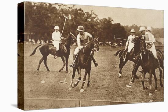 King Edward Playing Polo at Long Island, New York, 1930S-null-Stretched Canvas