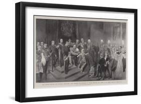 King Edward Receiving the University Deputations-Thomas Walter Wilson-Framed Giclee Print