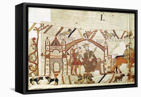 King Edward the Confessor (circa 1003-66) Giving His Instructions to Earl Harold-null-Framed Stretched Canvas