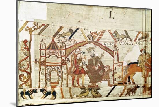 King Edward the Confessor (circa 1003-66) Giving His Instructions to Earl Harold-null-Mounted Giclee Print