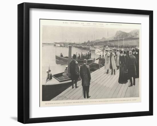 King Edward VII and the Czar at Copenhagen-Amedee Forestier-Framed Giclee Print