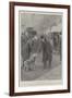 King Edward VII and the Railway Collecting-Dog Tim at Paddington-G.S. Amato-Framed Giclee Print