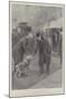 King Edward VII and the Railway Collecting-Dog Tim at Paddington-G.S. Amato-Mounted Giclee Print