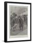 King Edward VII and the Railway Collecting-Dog Tim at Paddington-G.S. Amato-Framed Giclee Print