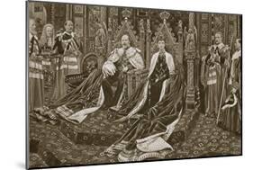 King Edward VII at the opening of his first Parliament, London, 14 February, 1901-Samuel Begg-Mounted Giclee Print