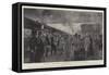 King Edward VII Bidding Farewell to the German Emperor at Charing Cross Station on 5 February-G.S. Amato-Framed Stretched Canvas