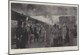 King Edward VII Bidding Farewell to the German Emperor at Charing Cross Station on 5 February-G.S. Amato-Mounted Giclee Print