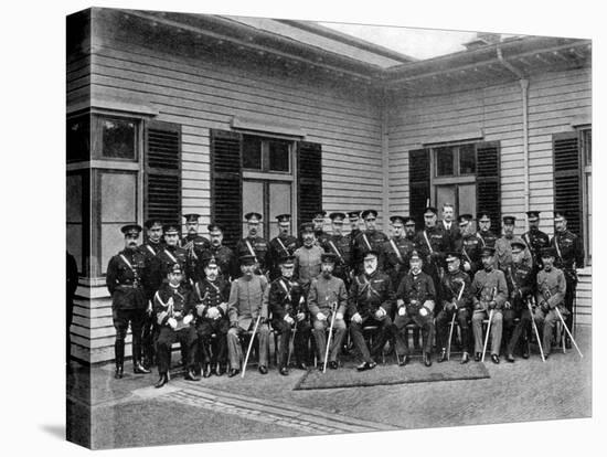 King Edward VII, Prince Fushimi and Staff, Aldershot Command, 1908-1909-Gale & Polder-Stretched Canvas