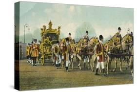 King Edward VII's State Coach Used for Opening of Parliament, 1910-null-Stretched Canvas