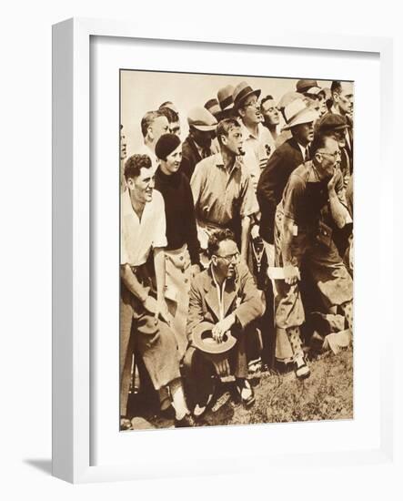 King Edward VIII and Friends Watching Golf at the Open Championships, St. Andrews, 1930S-null-Framed Giclee Print