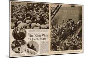 King Edward VIII Visits 'Queen Mary' Ocean Liner-null-Mounted Art Print