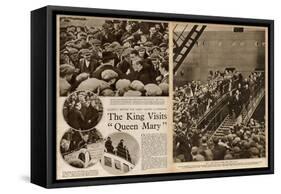 King Edward VIII Visits 'Queen Mary' Ocean Liner-null-Framed Stretched Canvas