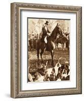 King Edward VIII with the Beaufort Hunt, 1923-null-Framed Giclee Print