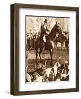 King Edward VIII with the Beaufort Hunt, 1923-null-Framed Giclee Print