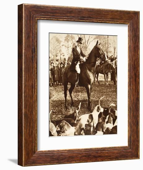 King Edward VIII with the Beaufort Hunt, 1923-null-Framed Giclee Print