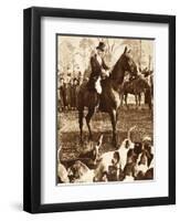 King Edward VIII with the Beaufort Hunt, 1923-null-Framed Giclee Print