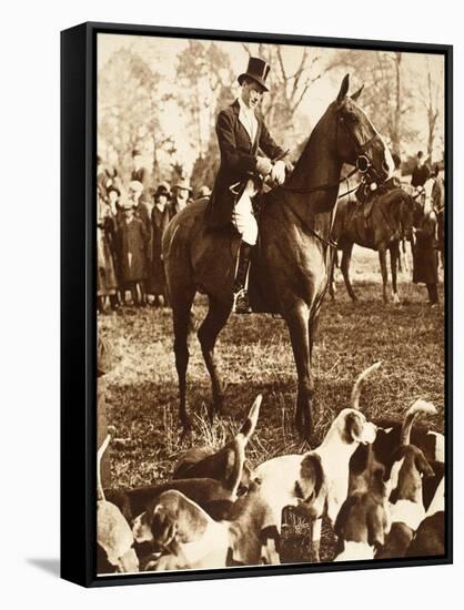King Edward VIII with the Beaufort Hunt, 1923-null-Framed Stretched Canvas