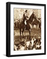 King Edward VIII with the Beaufort Hunt, 1923-null-Framed Giclee Print