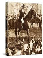 King Edward VIII with the Beaufort Hunt, 1923-null-Stretched Canvas