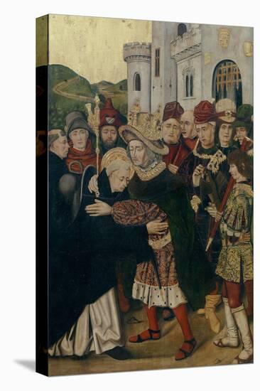 King Ferdinand I of Castile Welcomed Saint Dominic of Silos, 1478-1480-Bartolomé Bermejo-Stretched Canvas