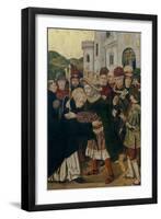 King Ferdinand I of Castile Welcomed Saint Dominic of Silos, 1478-1480-Bartolomé Bermejo-Framed Giclee Print