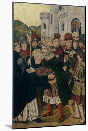 King Ferdinand I of Castile Welcomed Saint Dominic of Silos, 1478-1480-Bartolomé Bermejo-Mounted Giclee Print